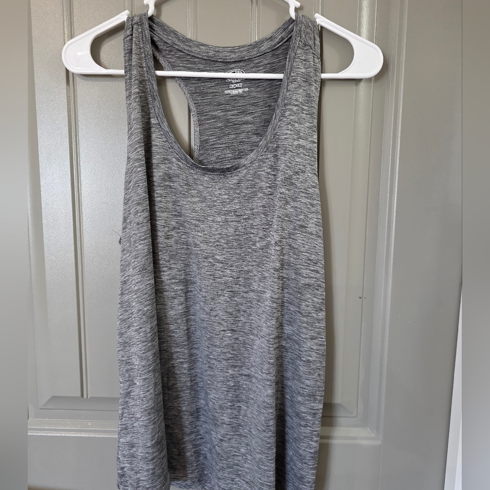 Athletic Works Womans Medium Gray Racerback Tank Top Athletic